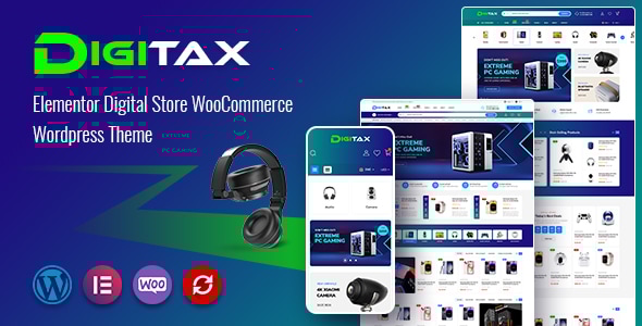 Digitax - Elementor Digital Store WooCommerce WordPress Theme Logo